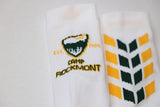 White, Gold and Green Socks